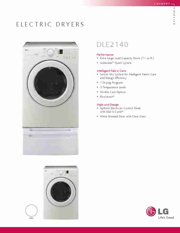 LG Electronics Clothes Dryer DLE2140-page_pdf